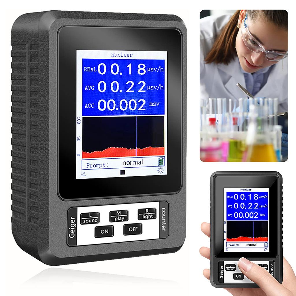 Radiation Geiger Made in with Alarm Nuclear Electromagnetic Wave Energy Compensated GM Digital LCD Radiation Detector for Beta and Gamma Rays