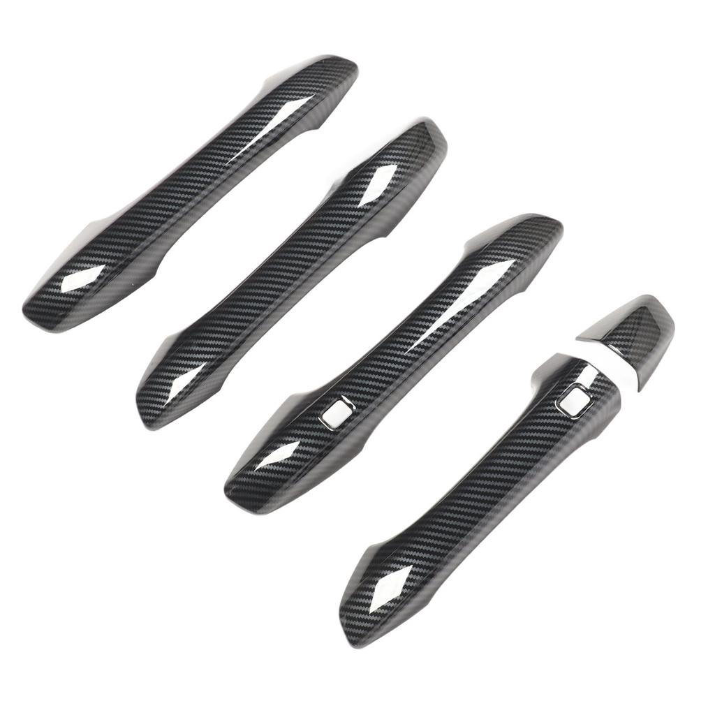Exterior Door Handle Cover Carbon Fiber Pattern Outside Door Handle Decoration Trim Replacement for