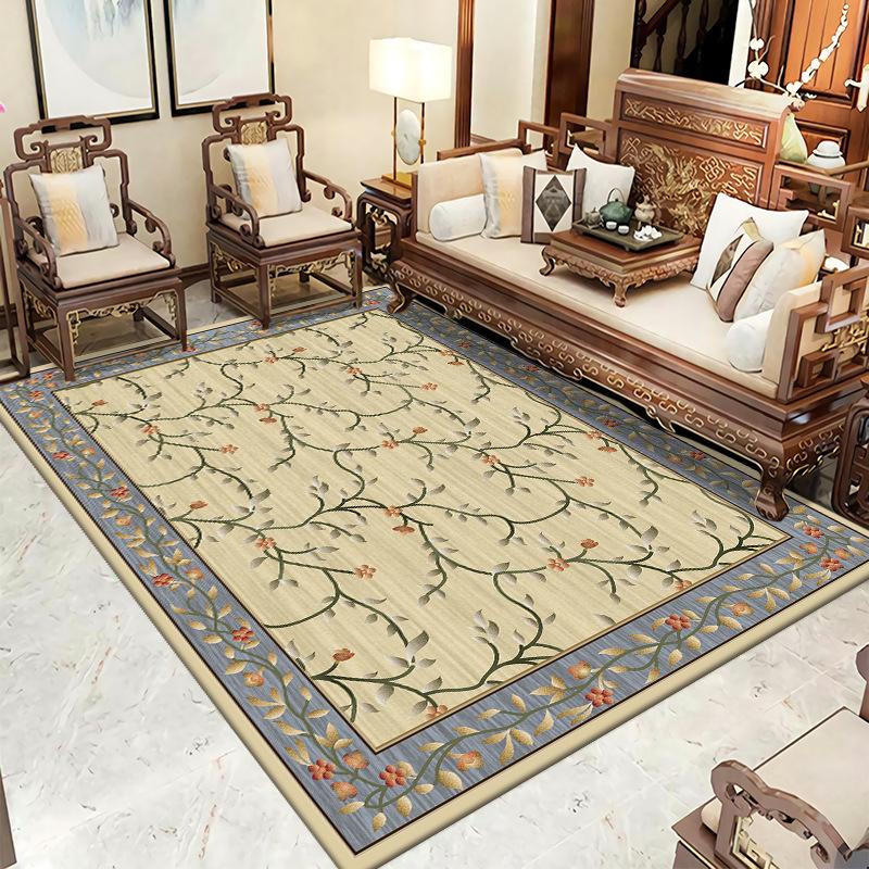 New Chinese Style Carpet Living Room Floor Mat Coffee Table Sofa Bedroom Bedside Carpet Large Area Carpet