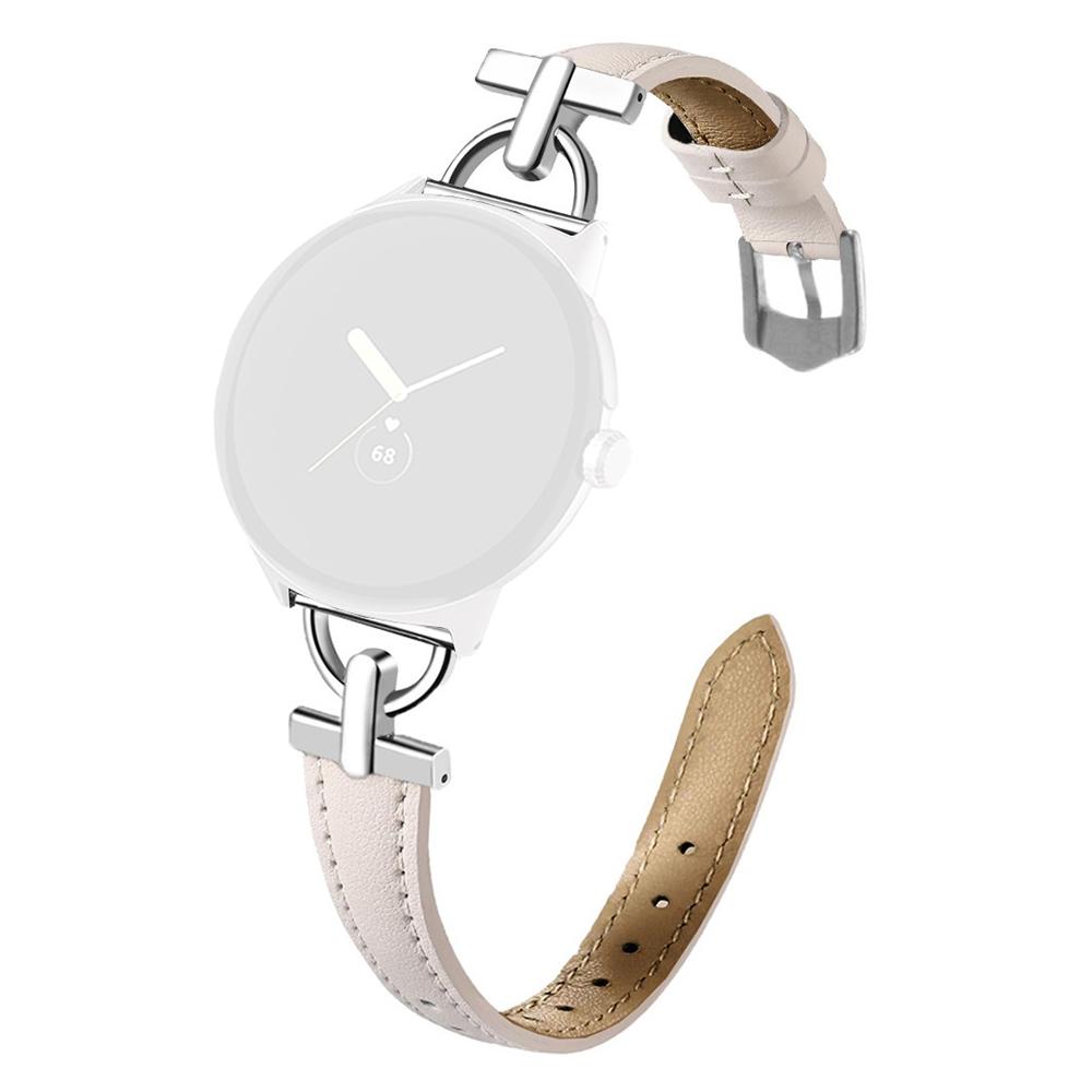 Genuine Cow Leather Watch Band for Google Pixel Watch 3 41mm/Watch 2/Watch Wrist Strap with D Ring Connector