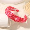 1pc Spring European and American Twisted Wide Edge Headbands, Hair Accessories High Headtop Fabric Printed Press Headbands