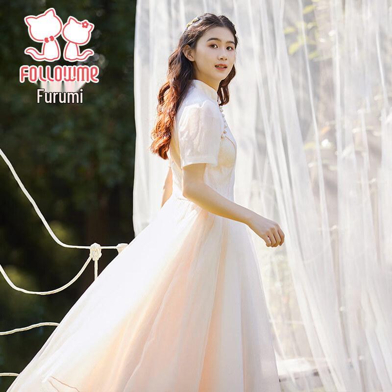 Fuluomi Girls' New Chinese Style Elegant Dress