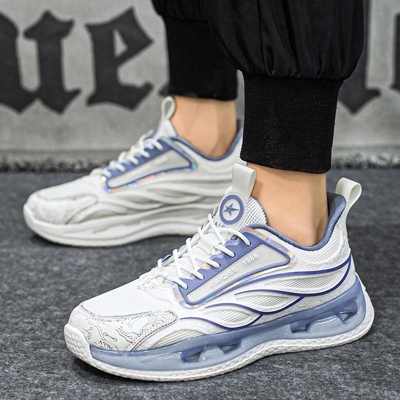 Casual herrskor för löpning Modetrender Andningsbara Mångsidiga Herrsneakers Bekväma Halkfria Utomhus Herrsäkerhetsskor