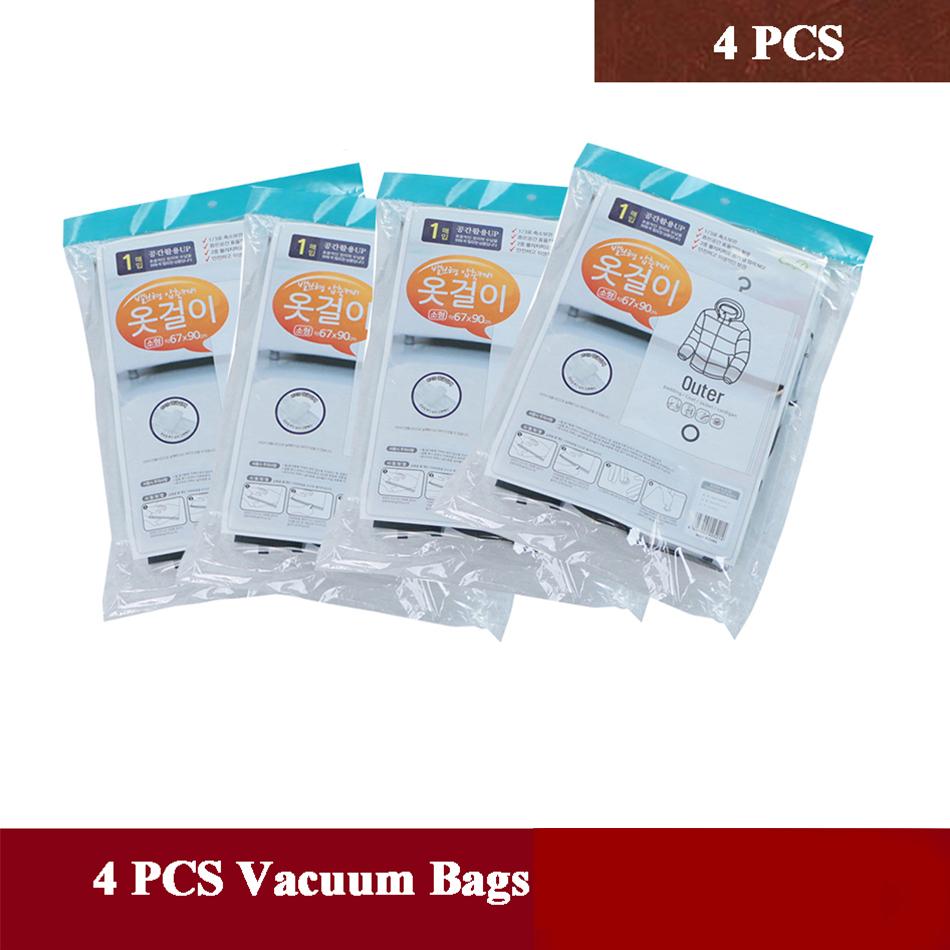 Hanging Vacuum Storage Bags Compressed Organizer Closet Saving Space Double Seal Wardrobe Hanger Clothes Cotton Organization Medium 67X90CM 4900₽