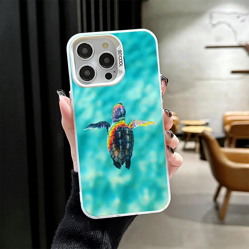 Summer Sea Turtle Cute Shockproof Phone Case for iPhone 17 Air 16 16E 15 Pro Max 14 Plus 13 Mini 12 Back Cover Anti Fall Fundas