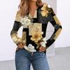 Women's Floral Print Long Sleeve  Shirt Elegant Casual Tops Trendy Shirt Tops