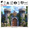 2D Flat Banner 1 Piece of Multi-functional Medieval Castle - Polyester Fiber Photography Backdrop and Party Banner