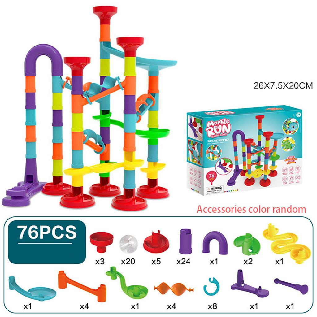 Children'S Diy Montessori Toy Puzzle Track Block Children'S Building Assembly Maze Ball Roller Toy Family Interactive Game Gift
