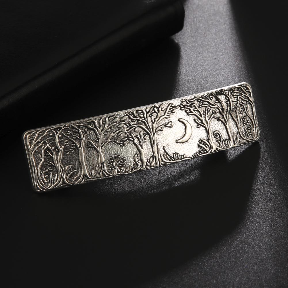 Lemegeton Celtic Knot Metal Hair Clip Tree of Life Viking Retro Silver Hair Clip Handmade Barrett Jewelry Birthday Gift