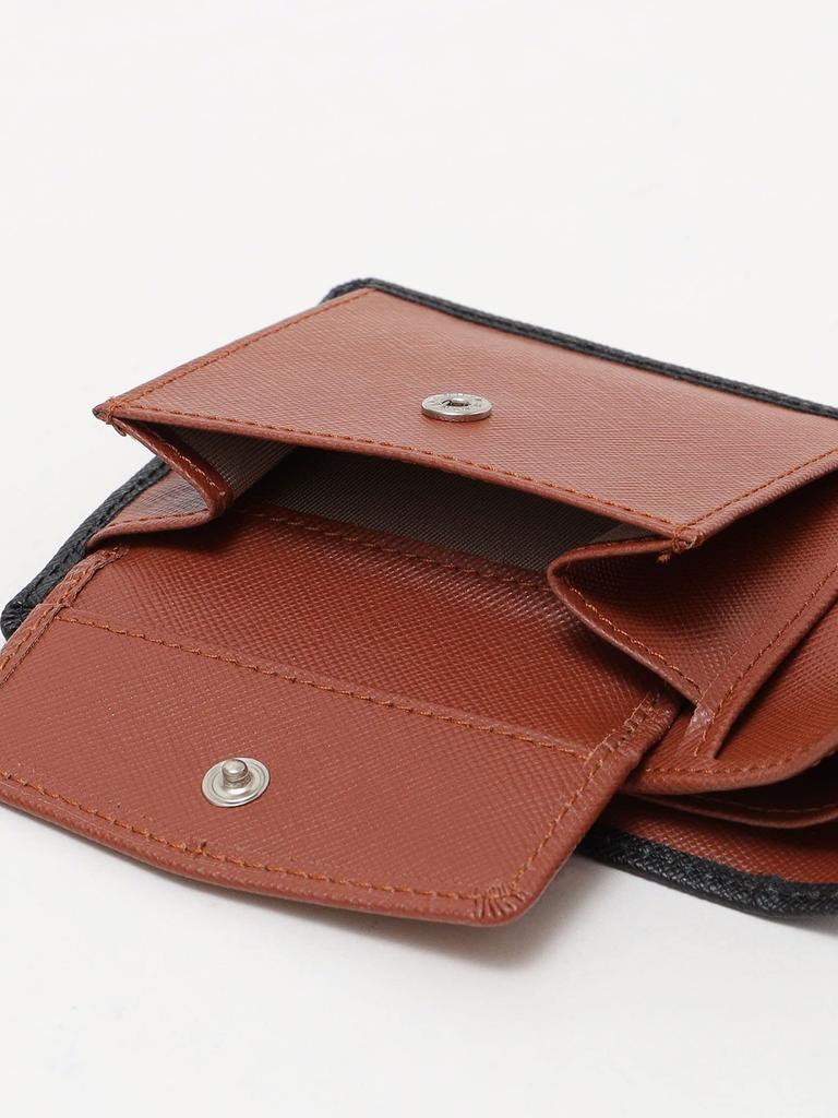 Ships Saffiano Leather Two-Tone Bifold Wallet for Men, Brown, 110030689, Available Online First