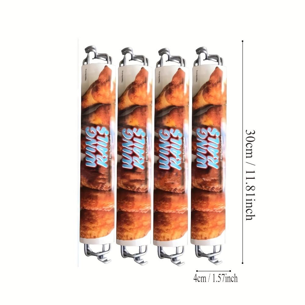 

4 шт. Рельсы для крыльев Решетка для крылышек Куриные крылышки Куриные крылышки Шашлык для куриных крылышек Шашлык для барбекю Корзина для вертела Аксессуары