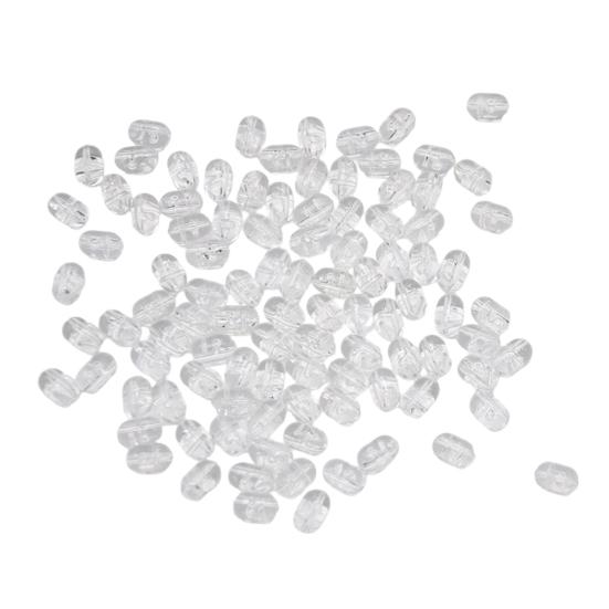 100Pcs/Set 5MMx8MM 4.7MMx6MM Carp Fishing Beads Clear Plastic Fishing Line Splitter Beads A