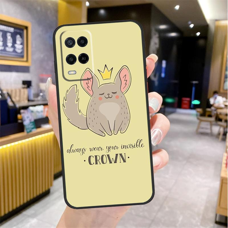 Cute Cartoon Chinchilla Case For Oppo A98 A18 A38 A58 A78 A60 A80 A40 A96 A76 A16 A94 A74 A54 A15 A17 A57 A77 A5 Pro