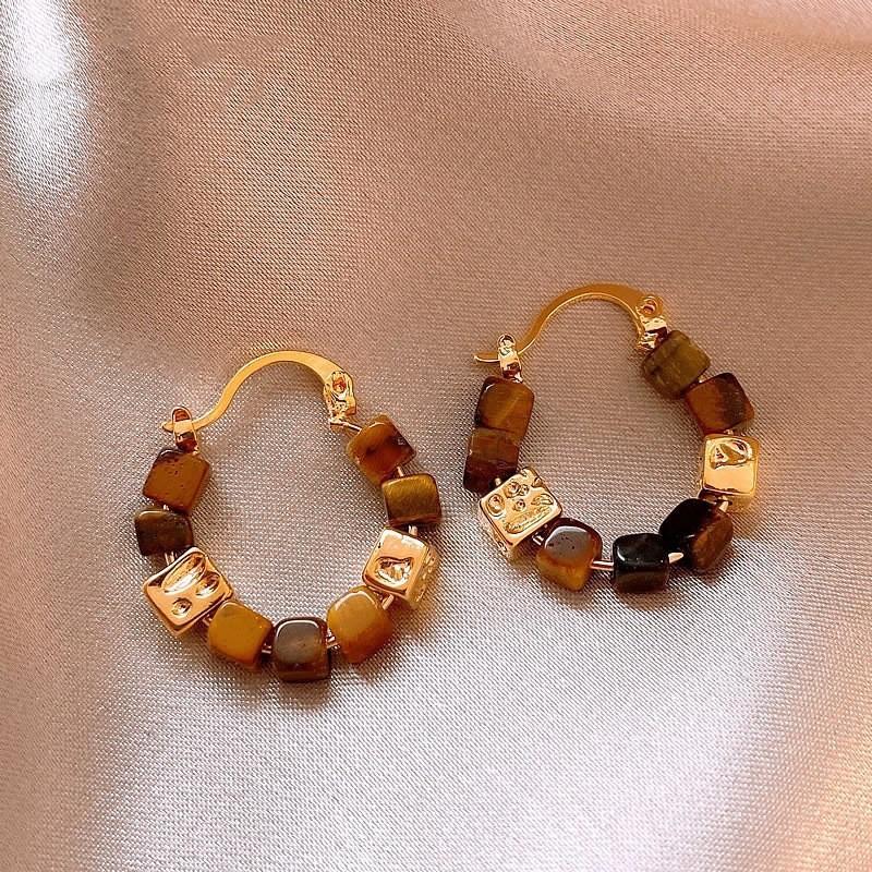 Orecchini a Cerchio Cerchio Retro per Donne Gioielli Geometrici in Acrilico Regali