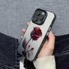 The new dark red rose is suitable for iphone17 mobile phone case Apple 15promax/14/13pro/12 Europe, America and 16.