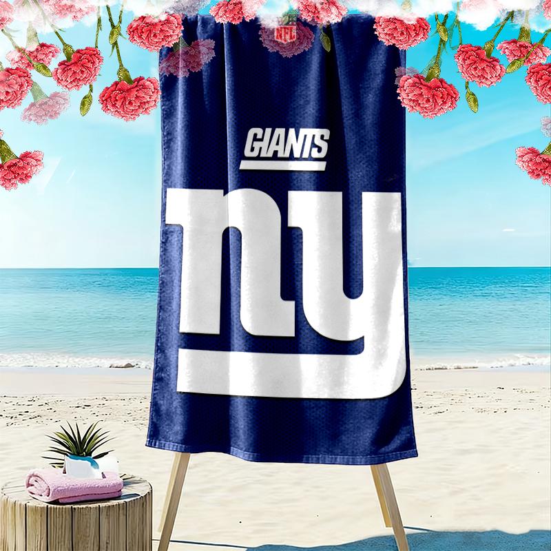 New York Giants Print Beach Towel, Large Soft Quick Dry Towel for Beach Camping Swimming