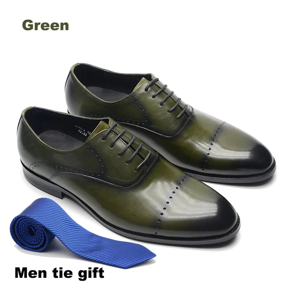 Good Quality Cowhide Genuine Leather Men's Oxford Dress Shoes Gentlemen Suit Shoes Wedding Business Office Formal Shoes for Men