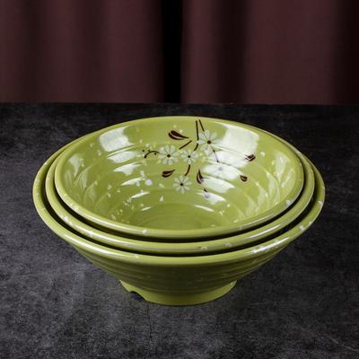 Break-Resistant Melamine Noodle Bowl Thickened Flower Large Bowl Soup Bowl Plastic Food Tableware 7/8/9 Inch