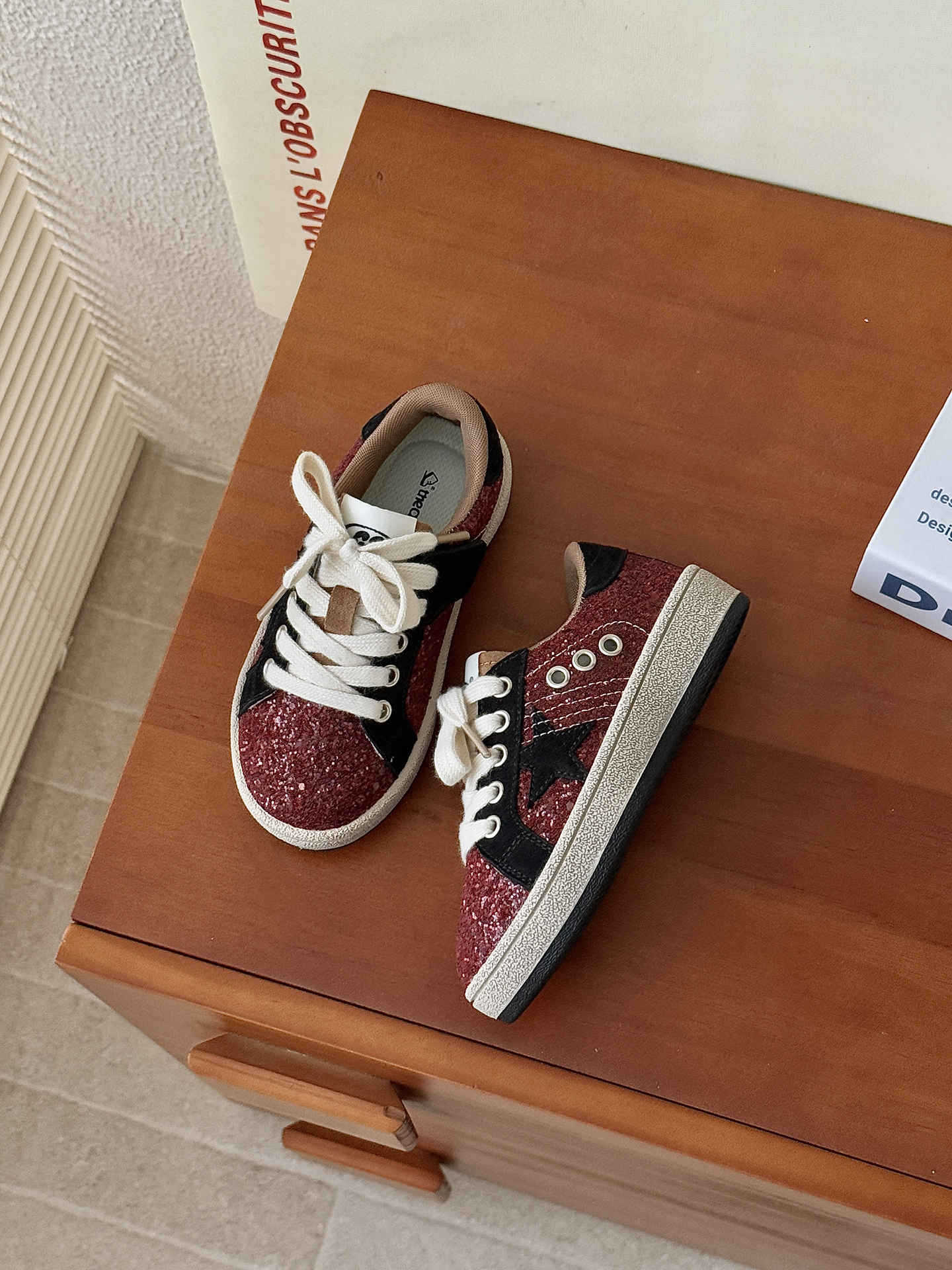 

XSHX Звездный Свет Грязные Кроссовки | Осенние Ретро Блестящие Кроссовки в Зарубежном Стиле на Липучках Звезда Функциональные Кроссовки для Скейтбординга для Мальчиков и Девочек 25