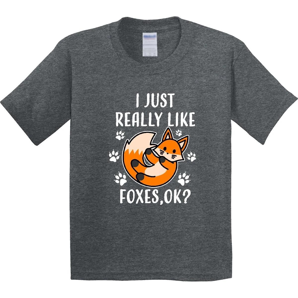 Inktastic I Just Really Like Foxes Ok? Youth T-Shirt Animals Fox Lover Love Wild 100
