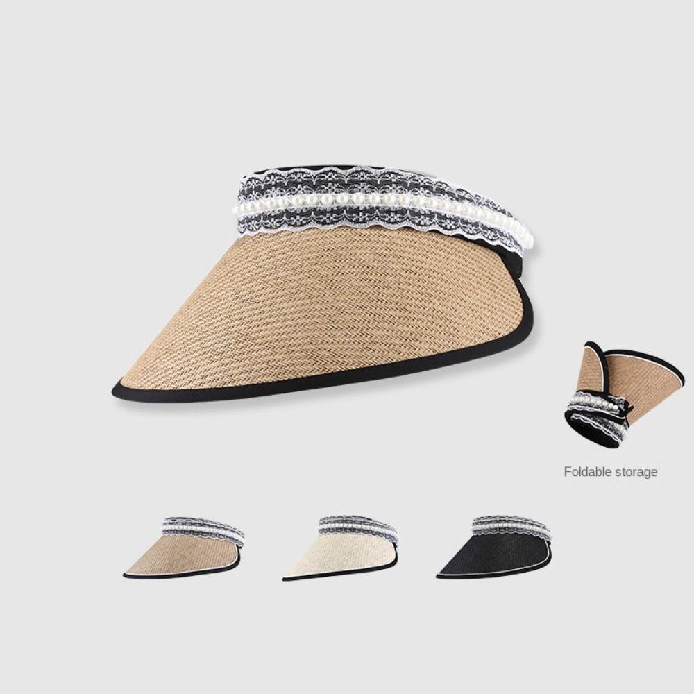 

UV Protection Beach Hat Wide Brim Visors Hat Portable Sun Hats Summer чёрный