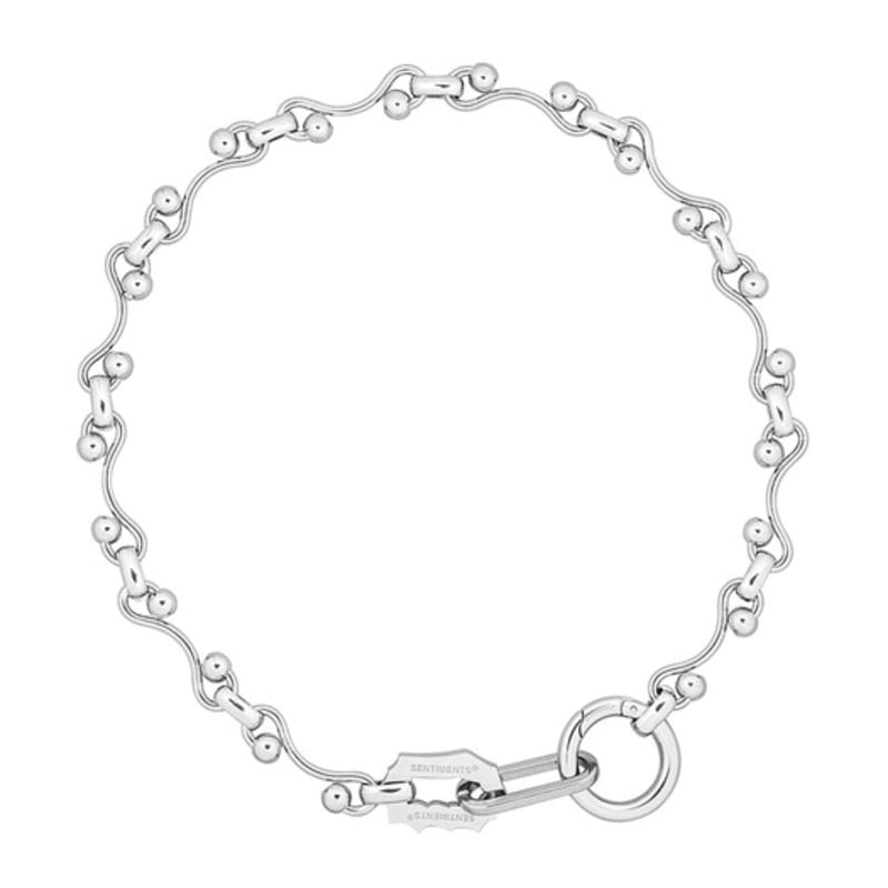 SENTIMENTS No.597 [SILVER] WAVE TWO HOLD BALL NECKLACE