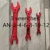 AN3 AN4 AN6 AN8 AN10 AN12 Aluminum Wrench Joint Tool Socket Wrench Tool Kit Double Head Joint Disassembly Wrench Repair Tools