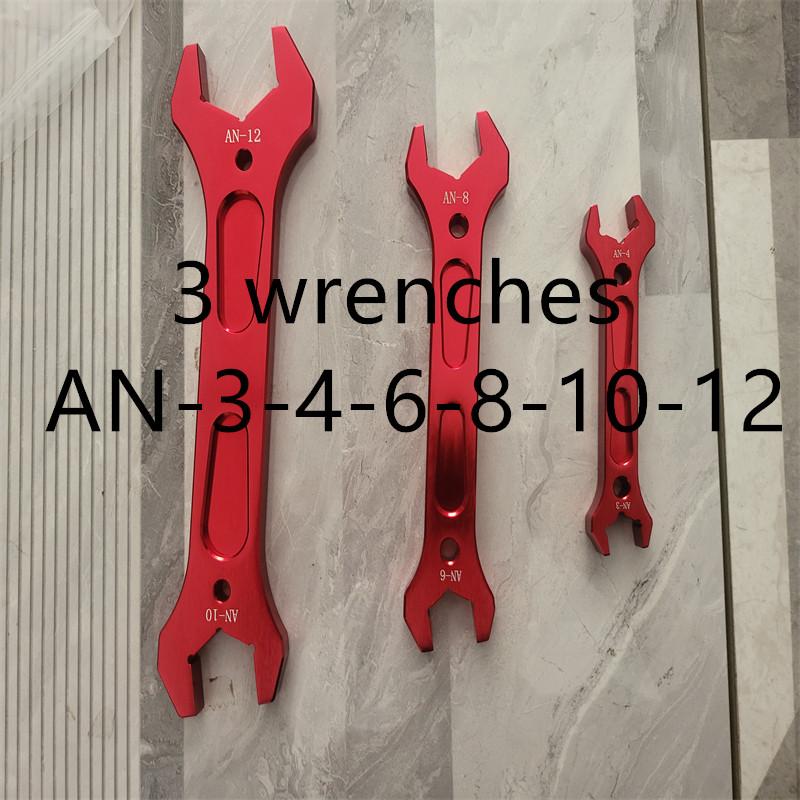 AN3 AN4 AN6 AN8 AN10 AN12 Aluminum Wrench Joint Tool Socket Wrench Tool Kit Double Head Joint Disassembly Wrench Repair Tools