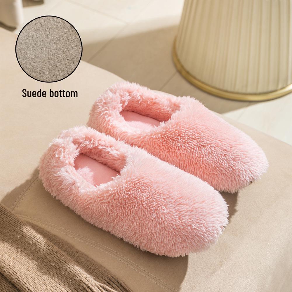 "Stilvolle Rutschfeste Indoor-Winterschuhe": Plüschige, Dicke Baumwoll-Schuhe mit Absatz für Paare"