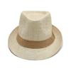 Wide Brim Jazz Hat Woven Stripe Panama Cap Fashion Beach Hat  Men Women