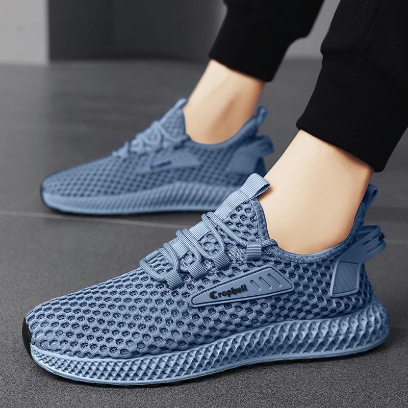 Hollow men's shoes summer casual trend single shoes men's breathable sports shoes men's mesh shoes student