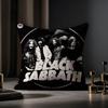 Black Sabbath Cushion Cover Anti-dustmite Pillowcase Invisible Zipper Silky Short Plush Sofa Cushion Cover