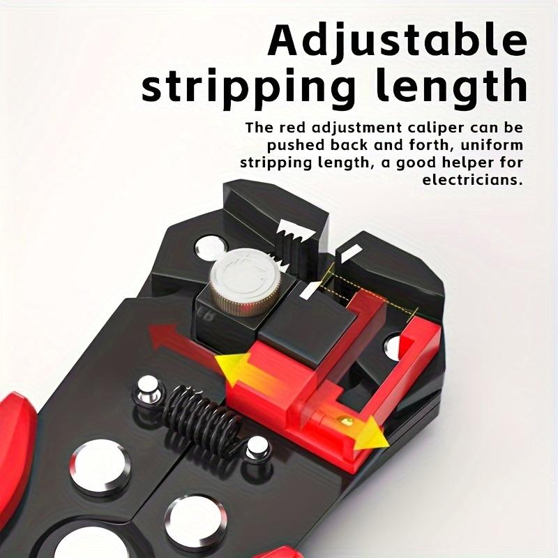 Professional Electrician's Automatic Wire Stripper - Multi-Function, 24-10AWG Range, Cut Cable Crimping Tool with Non-Slip Grip for Home Improvement
