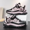 Babudou Kids' Waterproof Leather Sneakers - Autumn/Winter Fleece-lined for Boys and Girls