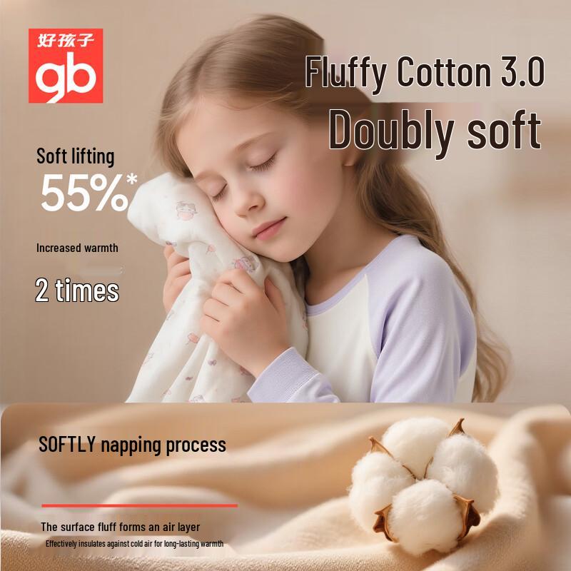 Goodbaby GB 7A Antibacterial Pure Cotton Thermal Underwear Set for Girls