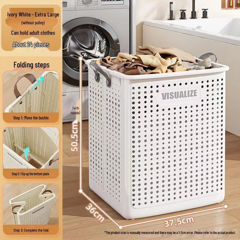 Foldable Large Capacity Laundry Hamper for Bathroom/Balcony