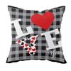 Valentine's Day Cushion Short Plush Love Printed Cushion Cover Car Bedside Cushion Gift