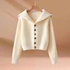 Chic Retro Knit Cardigan for Women – Autumn/Winter Slim Fit Sweater