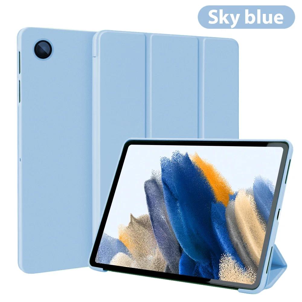 For Samsung Galaxy Tab S10 FE 11 Inch TPU Leather Tri-Folding Stand Magnetic Tablet Cases for Galaxy Tab S10 Fe Cover Funda