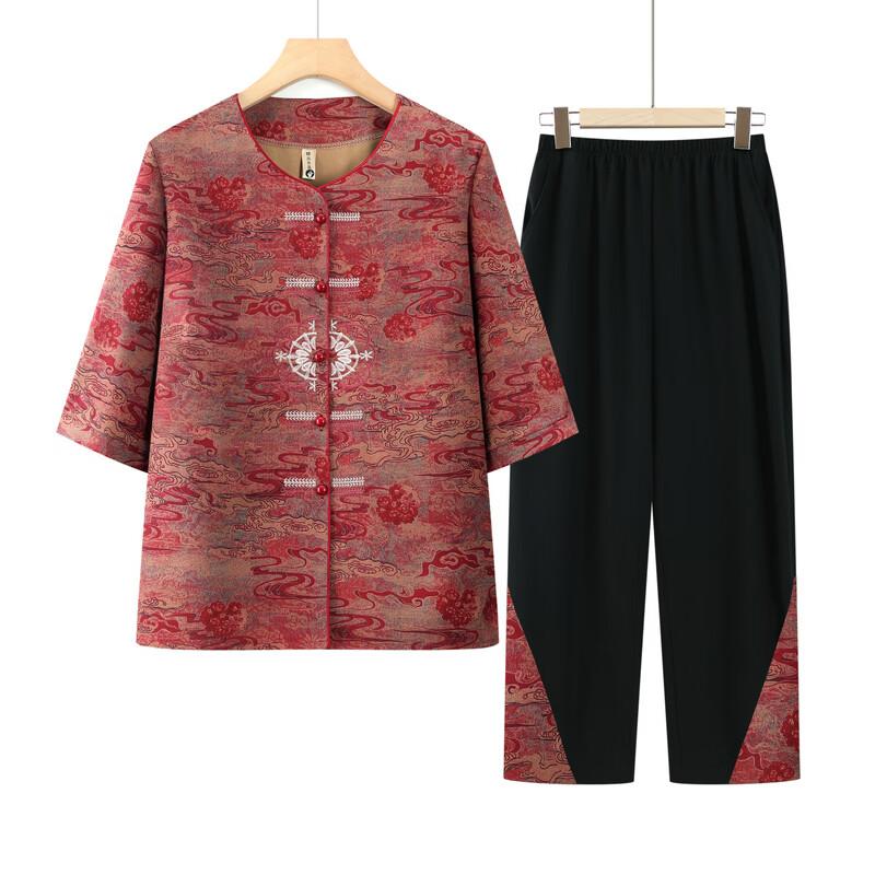 YUZHAOLIN New Chinese Style Floral Suit 2XL