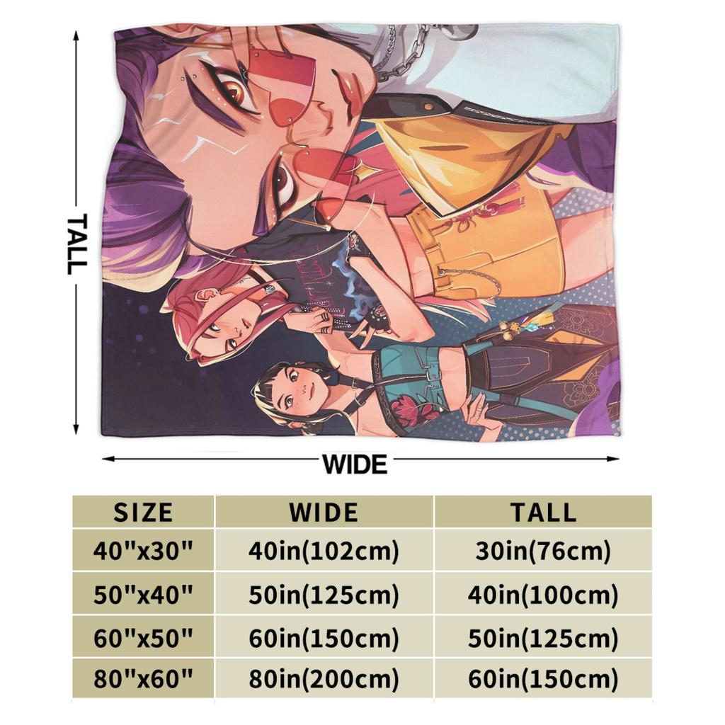 Warm Soft BlanketChild Travel KPop Demon Hunters Throw Blanket  Flannel Bedspread For Living Room Graphic Sofa Bed Cover