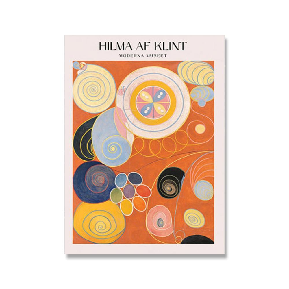 Hilma Af Klint Print Modern Art Abstract Geometric Art - Gift Idea Home Decor Wall Art Canvas  Exhibition Poster No Frame
