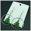 European and American Fashion Rhinestone Christmas Tree Earrings