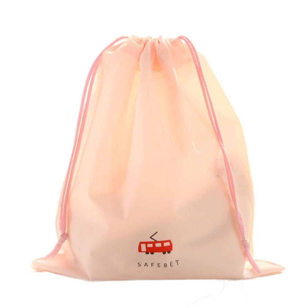 

Portable Waterproof Bundle Pocket Plastic Clothing Storage Bag Shoes Drawstring Bag Home M