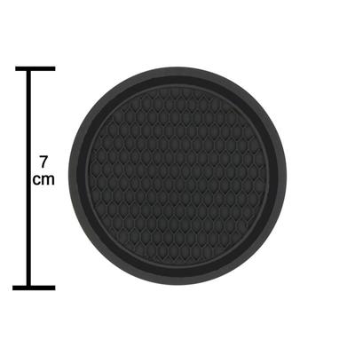 2/4PCS Car Cup Pads Holders For Water Bottles And Bottles PVC Soft Rubber Anti Slip Pads For Car Interior Decoration Black