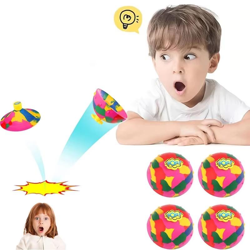 Toys Toys Novelty Camouflage Bounce Rubber Popping Bowls Children Elastic Hip Hop Jumps Fidget Outdoor Fun Sport Gift Presents For