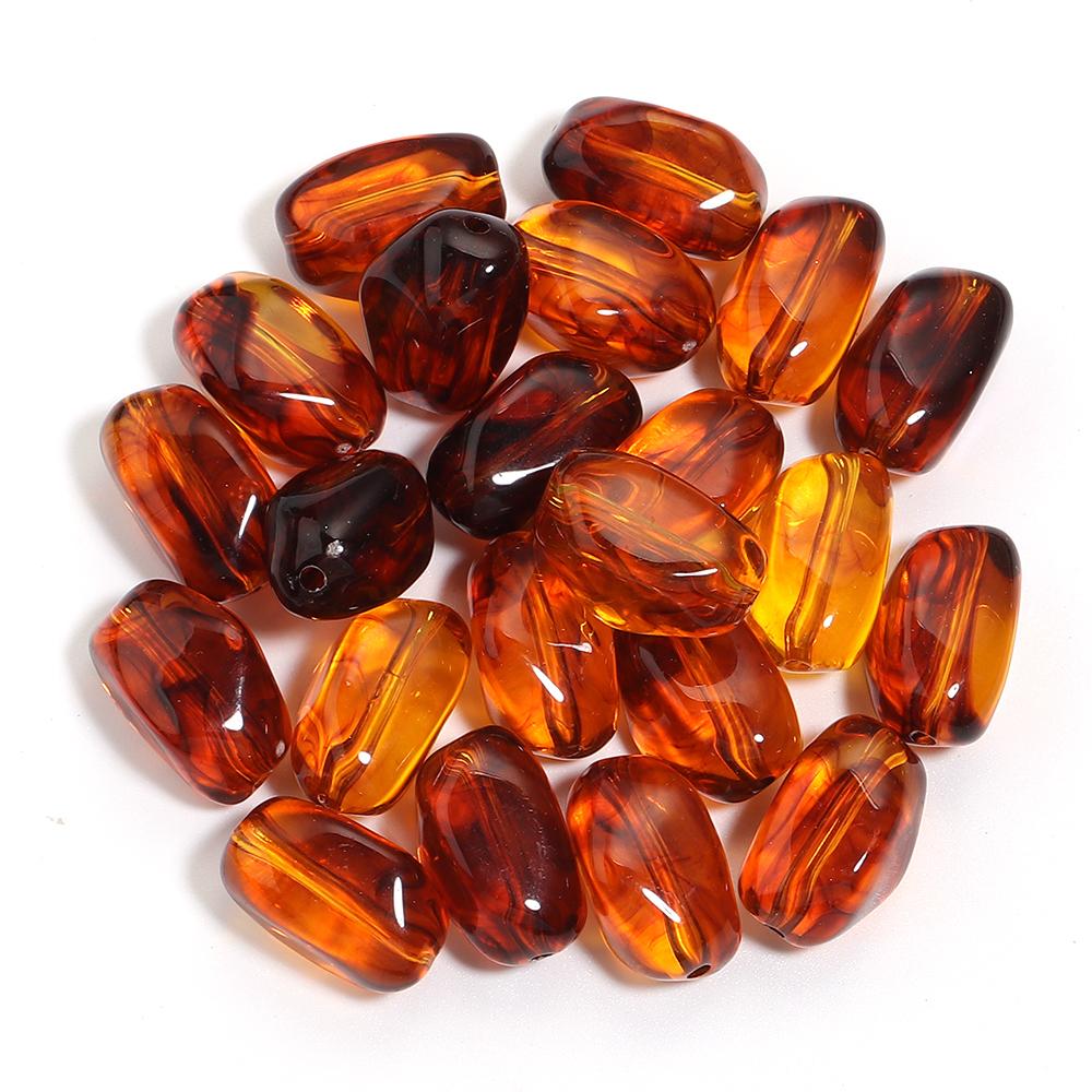 20pcs 21x12mm Irregular Acrylic Beads Double Color Cloud Loose Spacer Beads For Jewelry Making DIY Necklace Bracelet Accessories