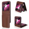 For Motorola Razr 40 Ultra 5G Card Holder Phone Case Carbon Fiber Texture PU Leather+PC Cover