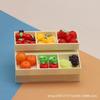 Japanese Dollhouse Mini Simulation Fruit Snacks Shelf Model Miniature Ornament Shooting Props