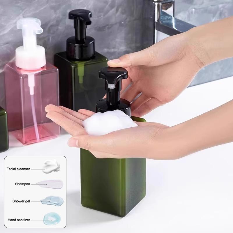 Dispenser Sapone Portatile Pompe Schiuma Bottiglia 250/450/650ml Pressa Manuale Sapone Schiumoso Mousse Liquido Gel Doccia Bagno Imbottigliamento